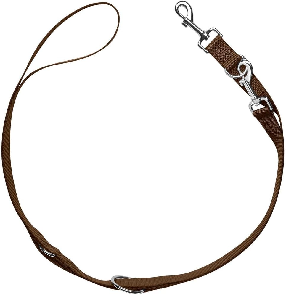 Hunter Hundeleine London Variabel 3-fach verstellbar Nylon Polyester Braun 10/20