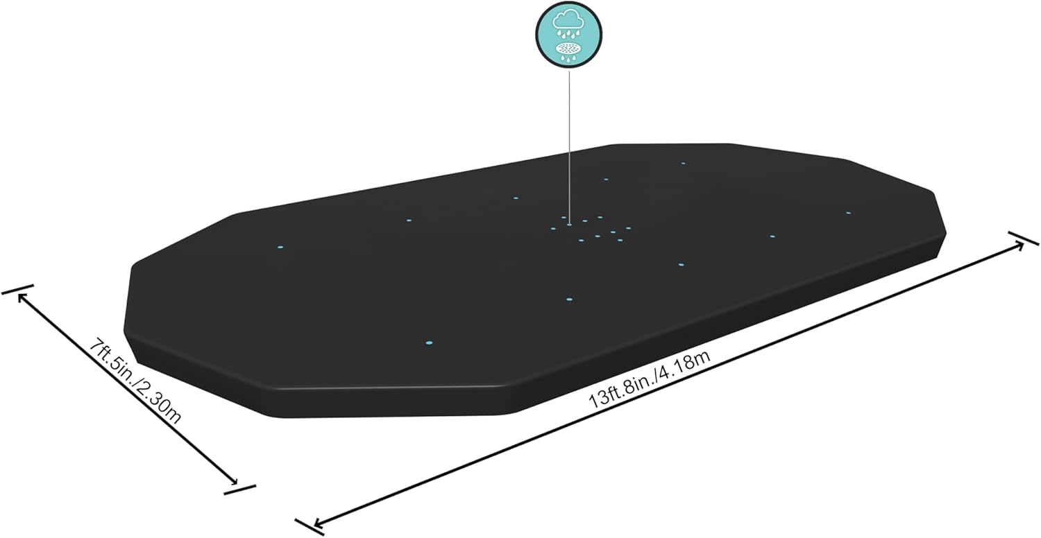 Bestway Abdeckplane PVC Oval 427 x 250 cm schwarz