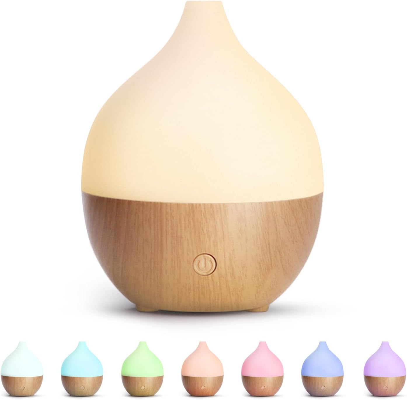 SALKING Ultraschall Aroma Diffuser LED RGB Weiss Holzoptik