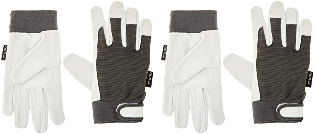 GEBOL Uni-Fit Comfort Arbeitshandschuh Gr. 9 (L) Grau Paar