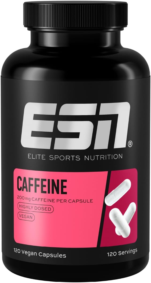 ESN Koffein Kapseln 120 St. 200 mg pro Portion vegan Made in Germany