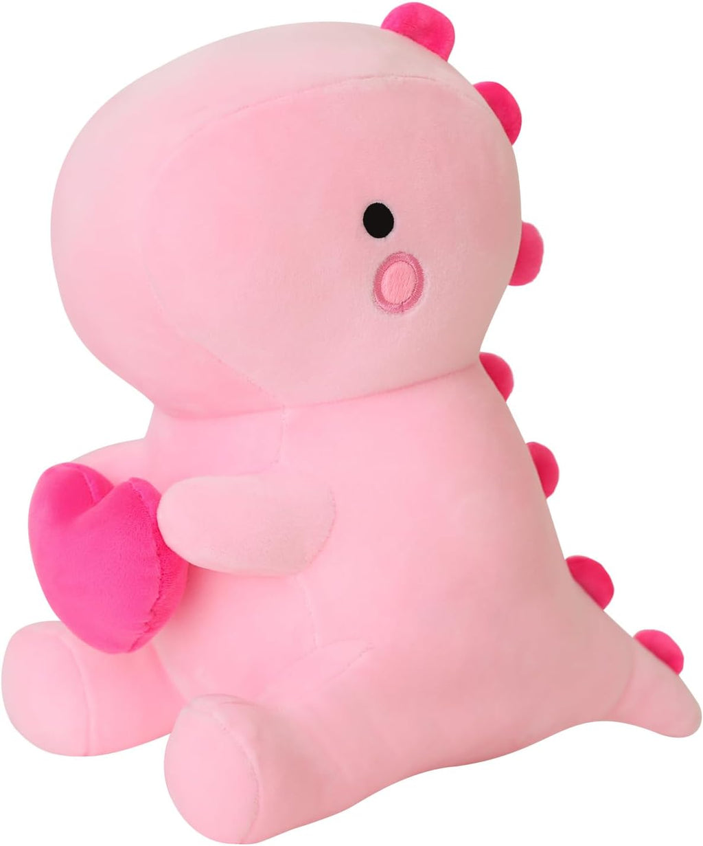 Dino Plueschtier mit Herz 30cm-50cm rosa Kuscheltier Valentinstag