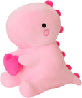 Dino Plueschtier mit Herz 30cm-50cm rosa Kuscheltier Valentinstag
