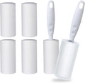 Fusselrollen Set 6 Rollen + 2 Abroller mit Staubschutzhuelle, 60 Blatt/Rolle