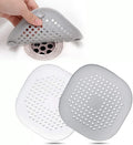 Abflusssieb Silikon 2er Set Grau Weiss - Dusche Badewanne Haarfaenger