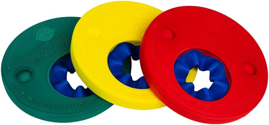 Delphin Schwimmscheiben rot gelb gruen bis 60 kg Schwimmhilfe 4291