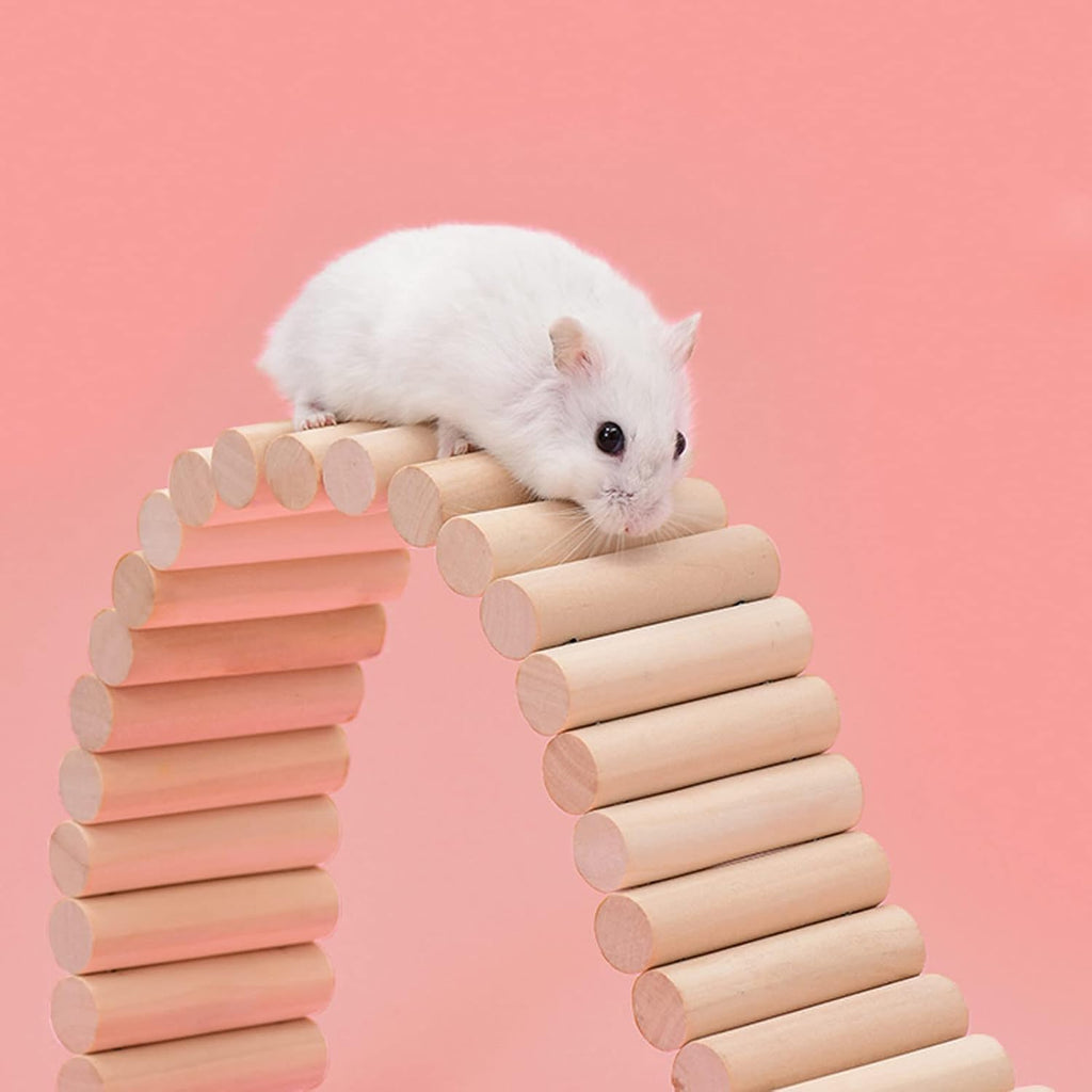 Hamster Kletterleiter Holz Brücke für Käfig Papagei Chinchilla Zubehör