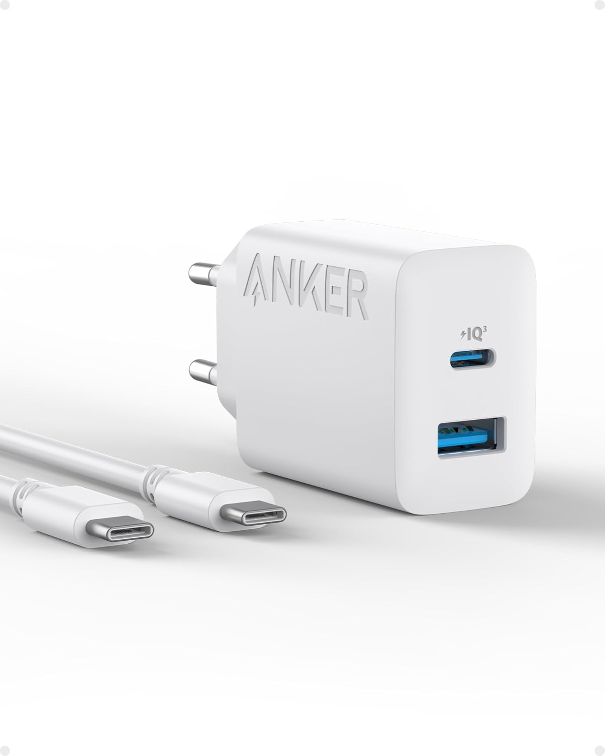Anker Ladegeraet 20W USB‑C mit 1,5 m Kabel Schnelllade Netzteil