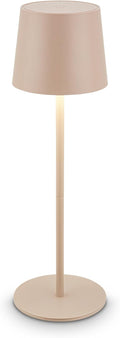 Briloner LED Tischlampe kabellos dimmbar Touch Akku IP44 beige 11x34,5 cm