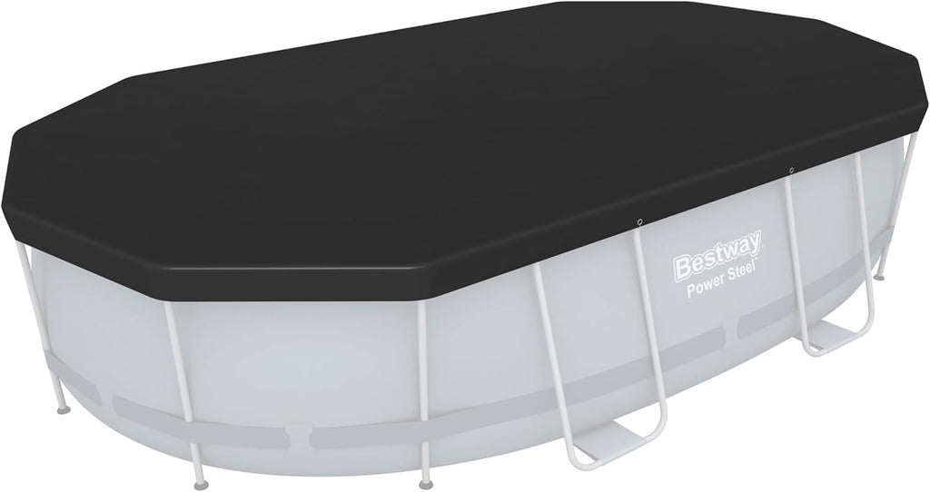 Bestway Abdeckplane PVC Oval 427 x 250 cm schwarz