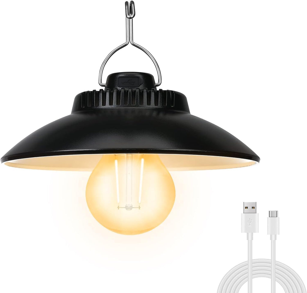Yizhet Retro LED Campinglampe 200 Lumen, 2600 mAh, IPX4, Warmweiss