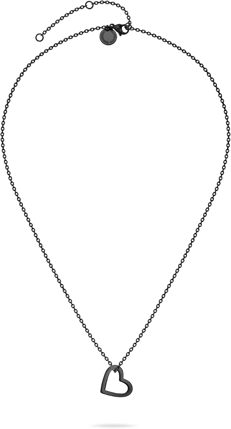 Liebeskind Berlin Damen Halskette Herzanhaenger Silber 45 cm