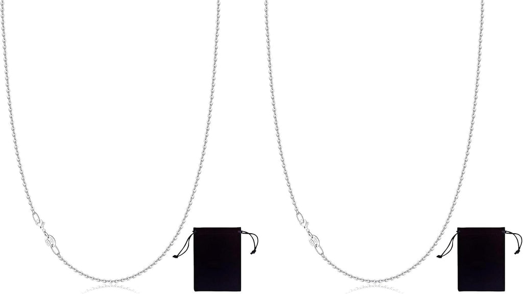Halskette Damen Silber 925 1 mm 45 cm Silberkette Schmuck