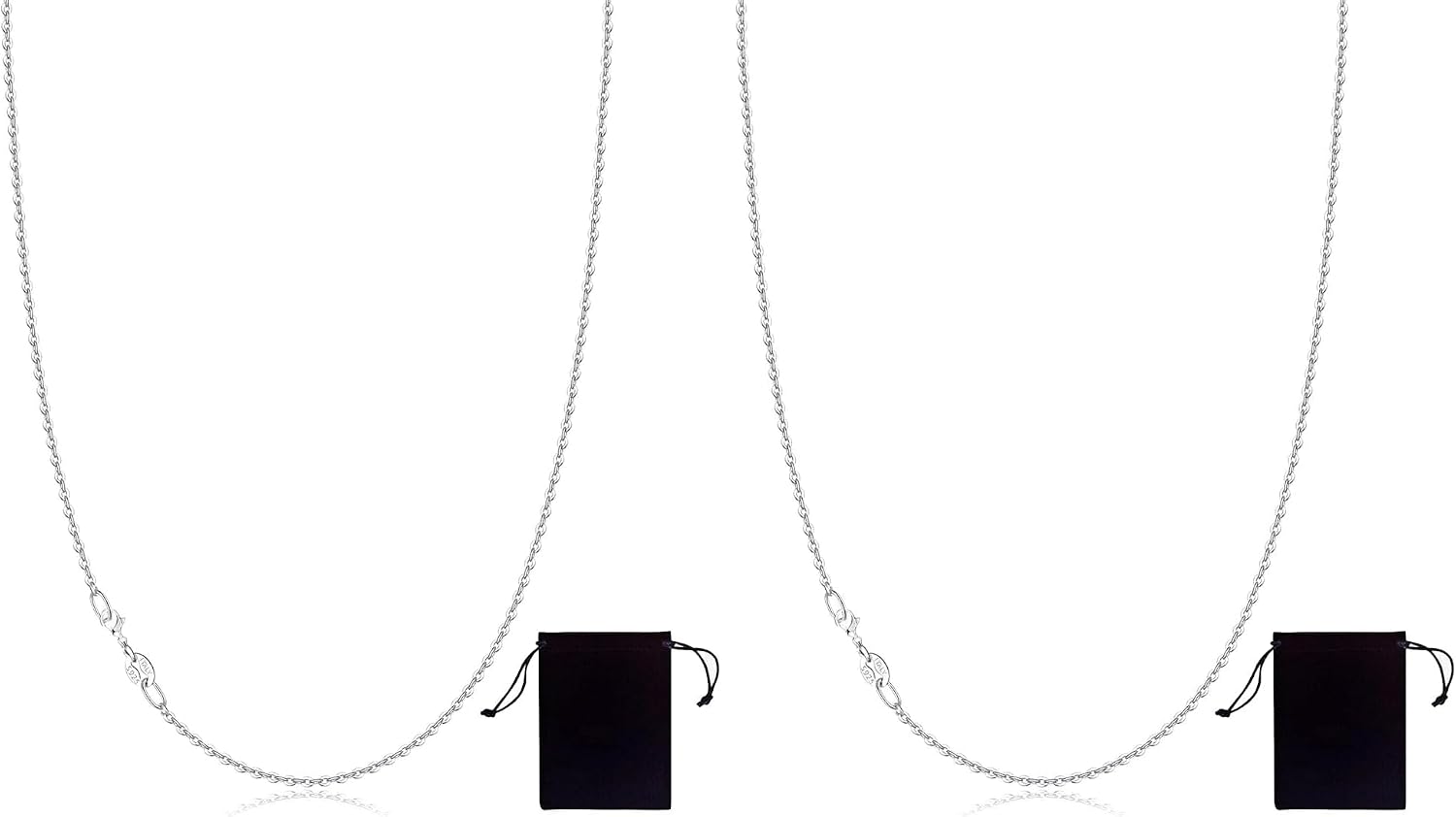 Halskette Damen Silber 925 1 mm 45 cm Silberkette Schmuck