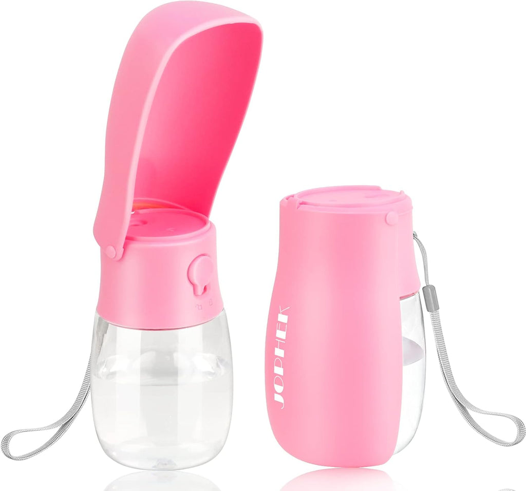 JOPHEK Trinkflasche fuer Hunde und Katzen auslaufsicher mit Filter