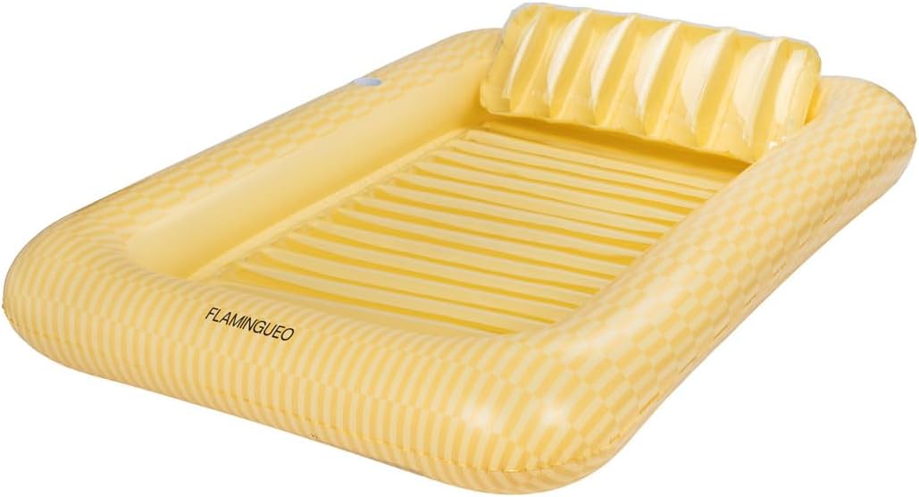 Flamingueo Luftmatratze 205x140x38 cm Schwimmmatratze Wasserhaengematte