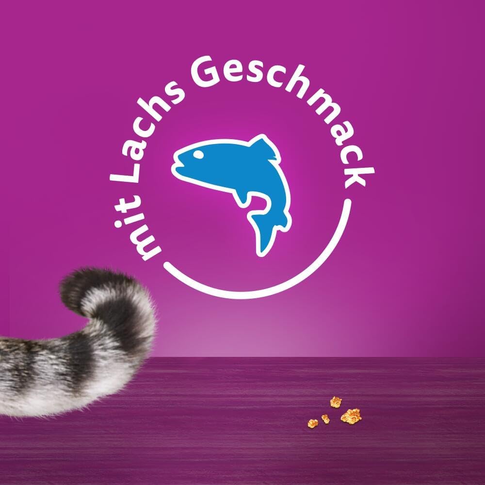 Whiskas Katzensnack Lachs Knuspertaschen, 6 Stück