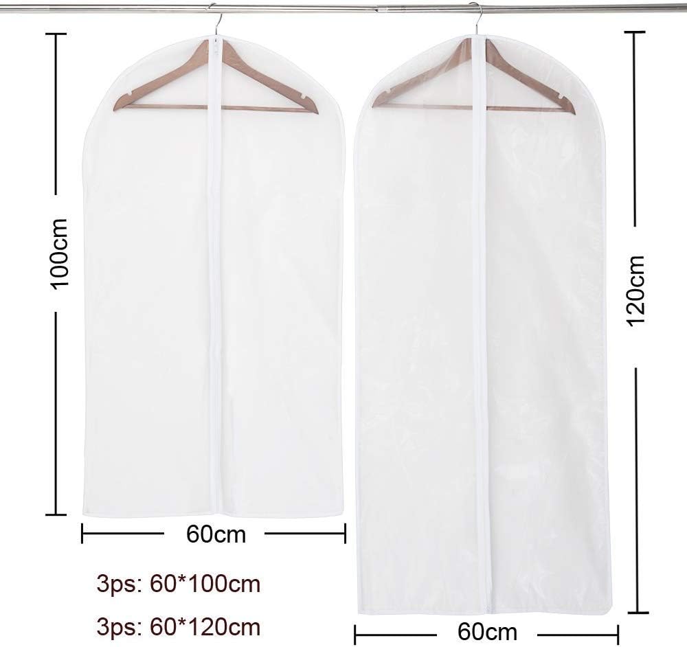 Niviy Kleidersack Anzug 6er Set transparent 60x100 cm