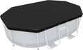 Bestway PVC Abdeckplane oval 305 x 184 cm schwarz