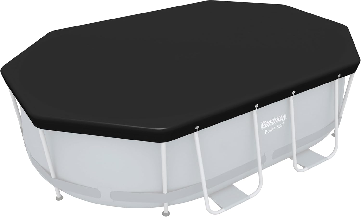 Bestway PVC Abdeckplane oval 305 x 184 cm schwarz
