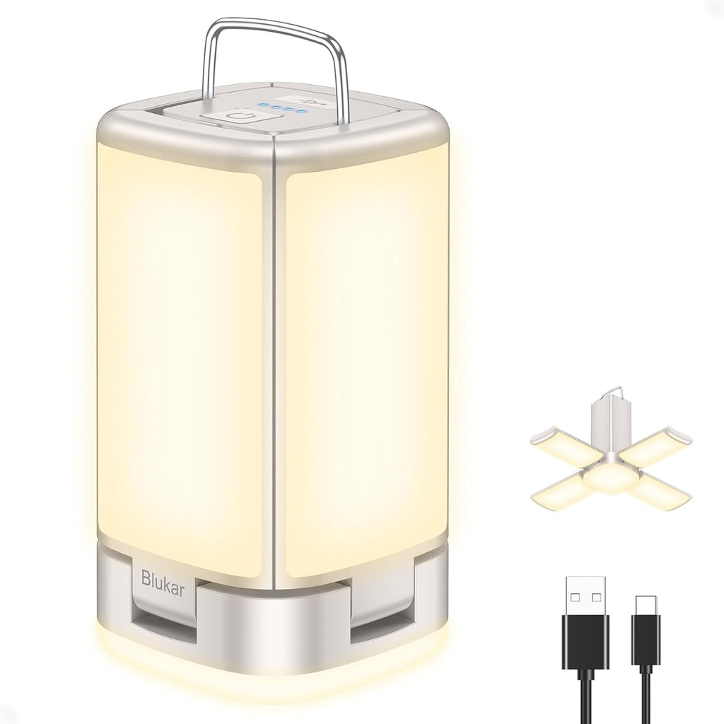 Blukar LED Campinglampe 116 LEDs USB‑C wiederaufladbar 7 Lichtmodi Zeltlampe