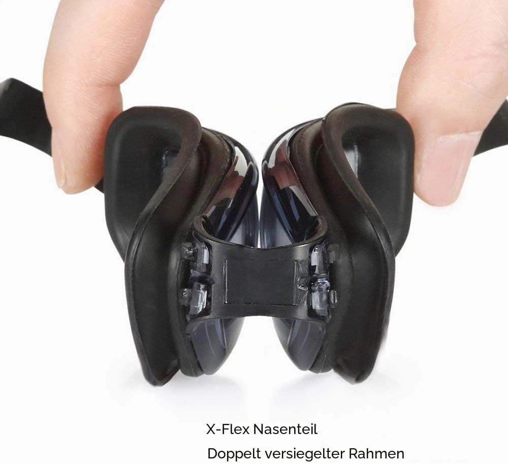 BEEWAY Schwimmbrille verstellbar Anti-Beschlag UV-Schutz Erwachsene Kinder 8