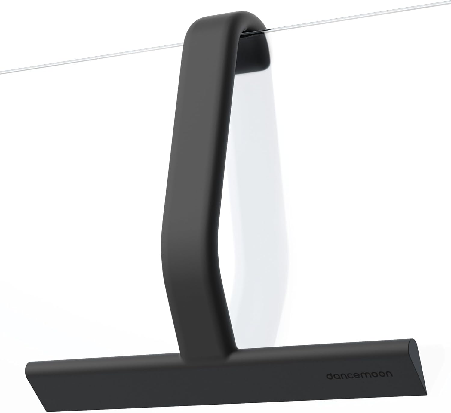 Duschabzieher Silikon 25 cm Schwarz mit Haken fuer Dusche und Fenster