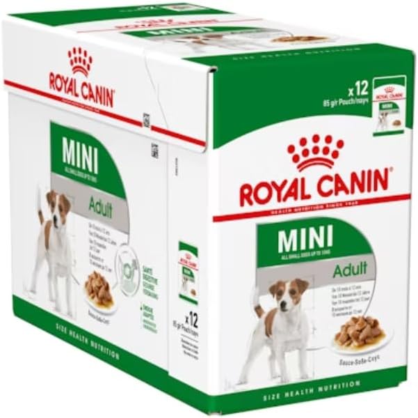 Royal Canin Mini Adult Nassfutter 2 x 12 x 85 g Doppelpack mit EPA & DHA