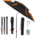 Strandschirm 160 cm Ø mit 360° Schwenk, winddicht, UV50, Tragetasche