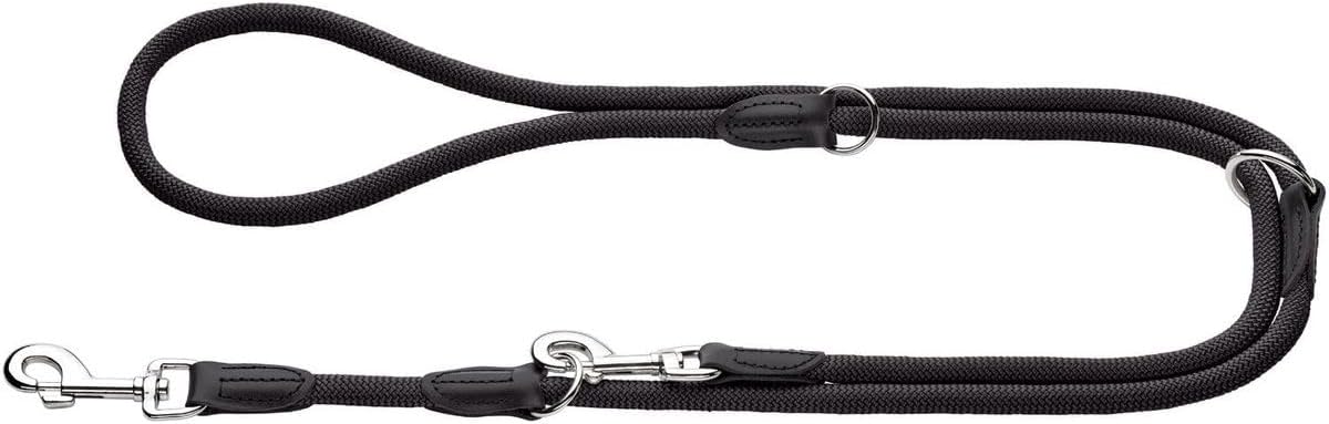 HUNTER Freestyle verstellbare Hundefuehrleine Polyamid 1,0 cm x 200 cm schwarz