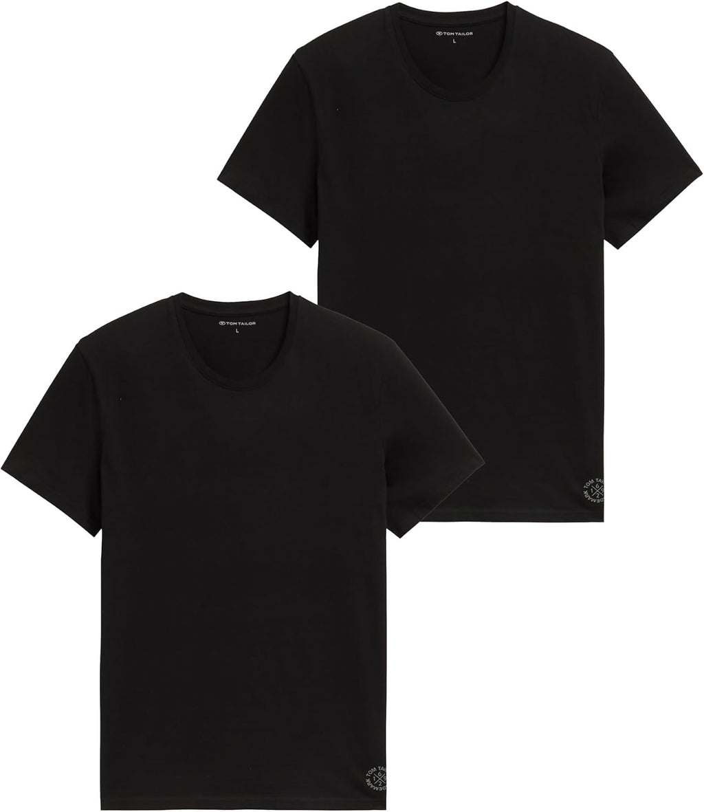 Tom Tailor Herren T-Shirt 2er Pack Crewneck Baumwolle XXS-3XL
