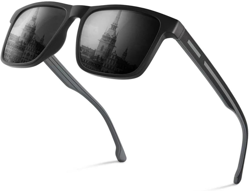 Polarisierte Sonnenbrille Herren Damen rechteckig UV400 Schutz fuer Angeln Fahren