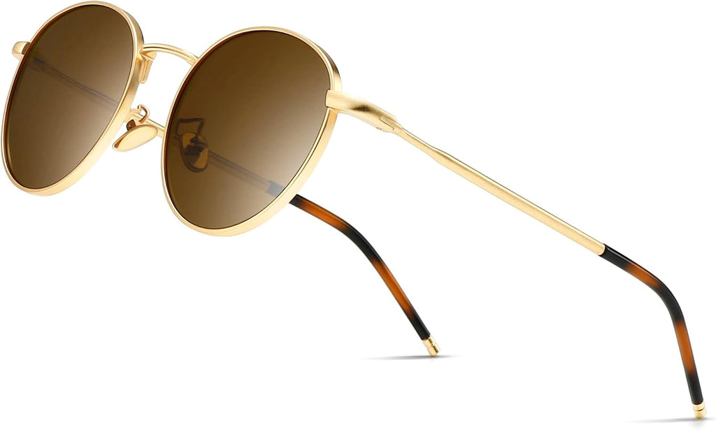Sungait runde polarisierte Sonnenbrille Metallrahmen Retro unisex SGT059