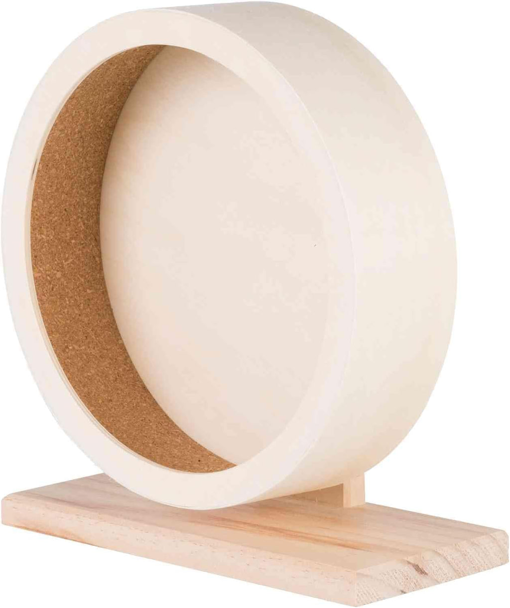 Trixie Hamsterlaufrad Holz ø28cm geschlossene Korklaufflaeche leise 15cm-28cm