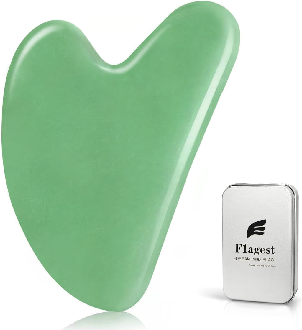 Flagest Gua Sha Rosenquarz Herzform Gesichtsmassage Anti Falten Tool