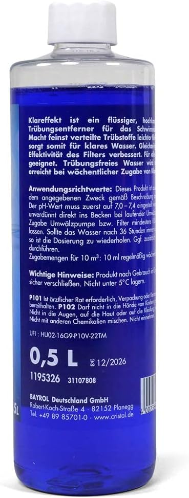 Cristal Klareffekt Truebungsentferner fuer Pool und Whirlpool, fluessig