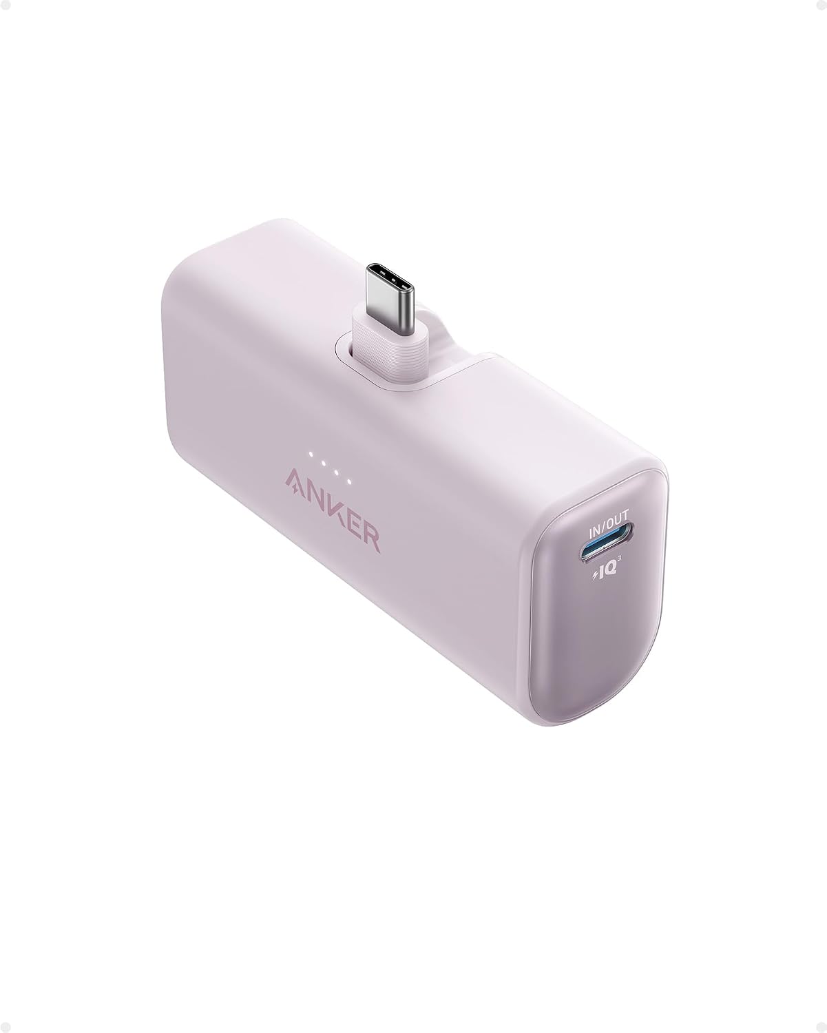 Anker Nano Powerbank 5000 mAh 22,5 W mit klappbarem USB-C Stecker kompatibel mit