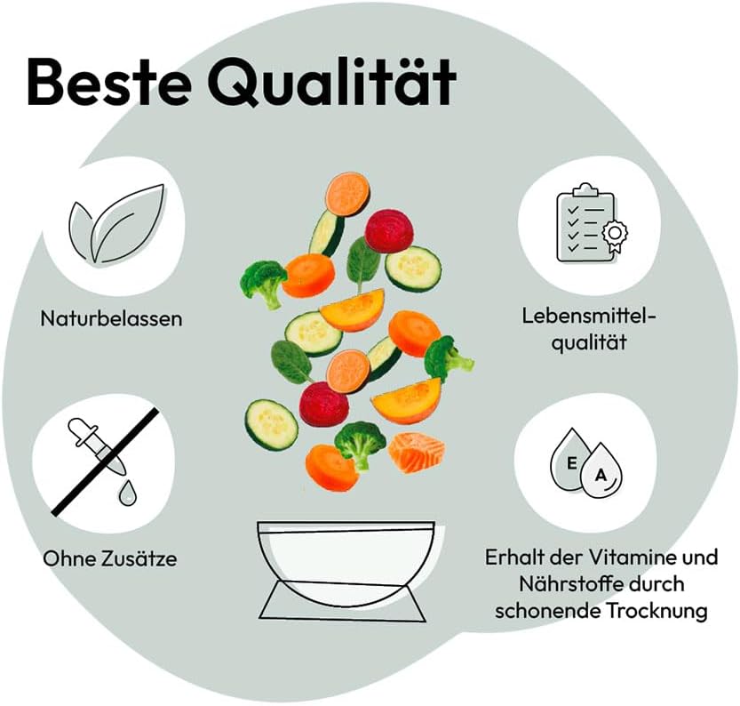 GRAU Trockengemüse Barf Hund Karottenwürfel 1,2 kg Ergänzungsfutter