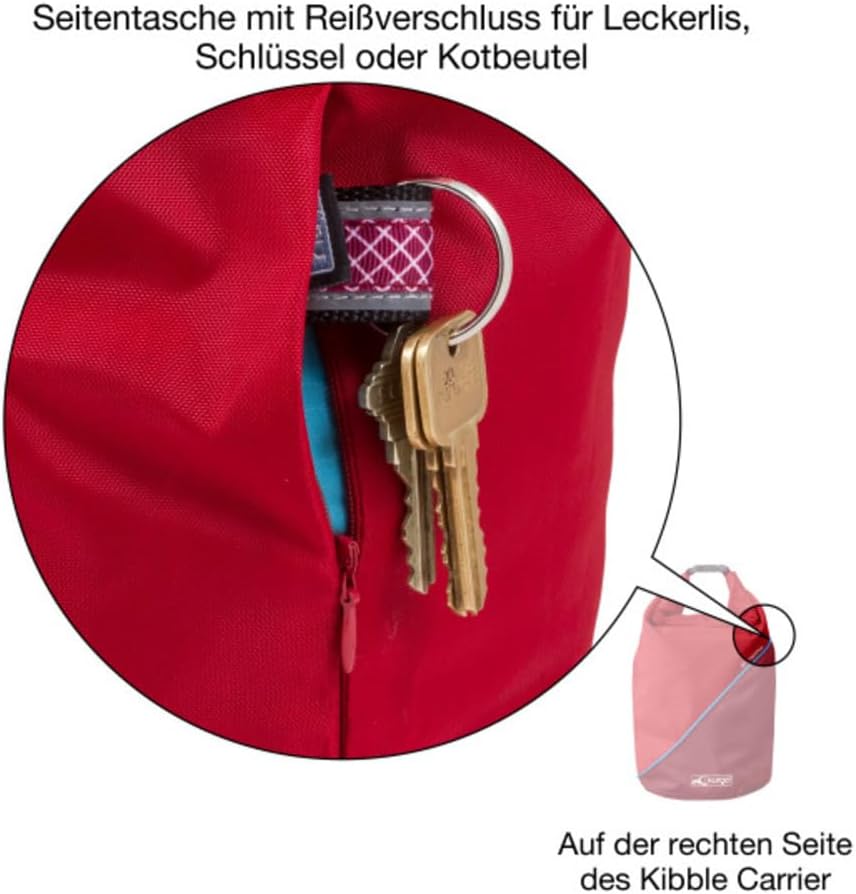 Kurgo Kibble Carrier Futterbeutel fuer Hunde Camping Kuestenblau