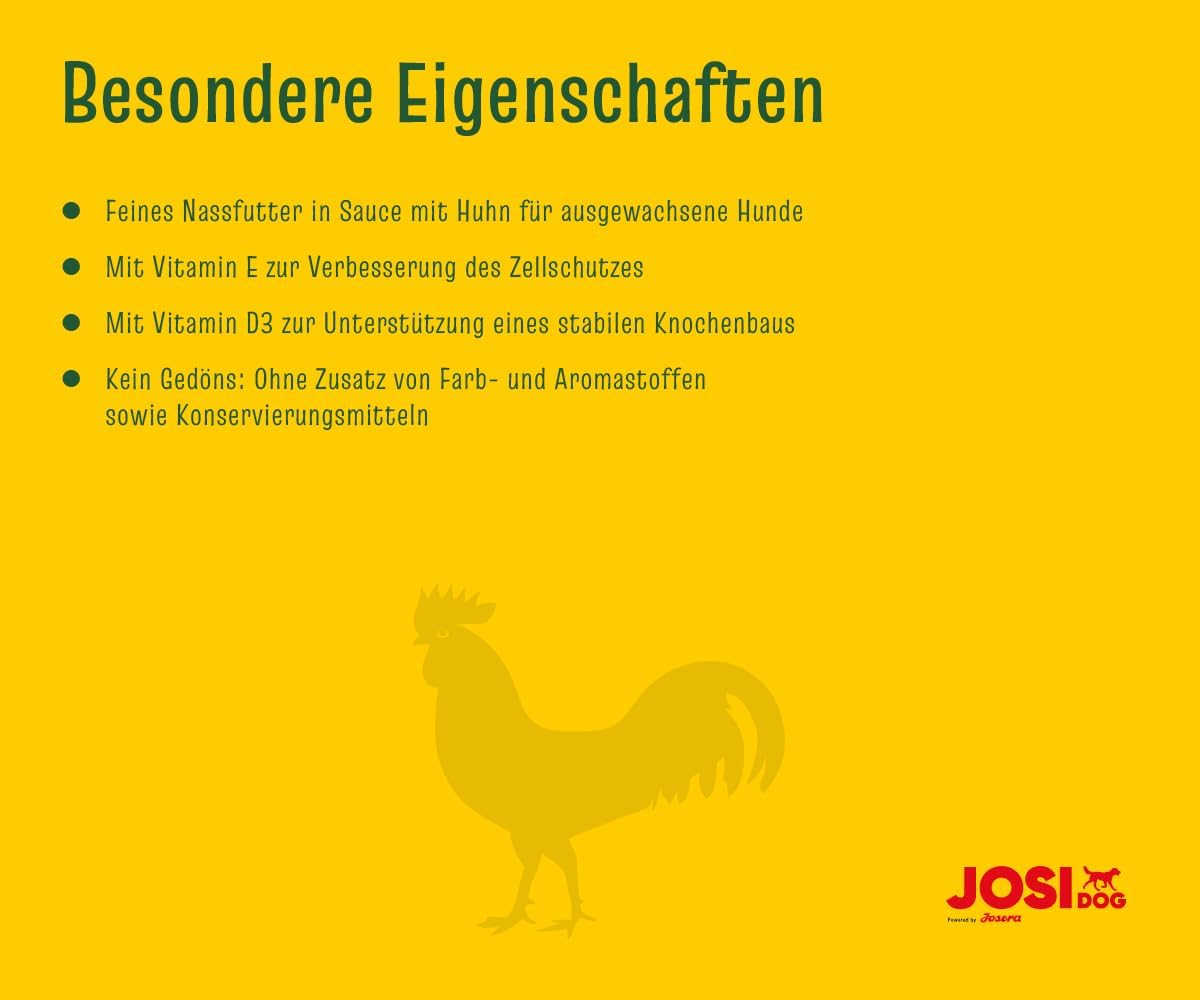 JosiDog Adult Nassfutter mit Wild in Sauce 12 x, verschiedene Sorten