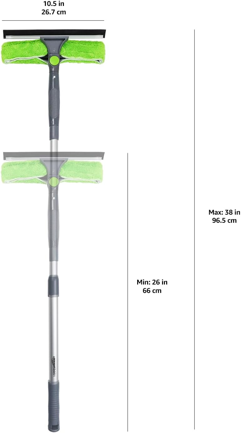 Teleskop-Fensterabzieher 66-96 cm Verlaengerbar Fenstersauger Wischer