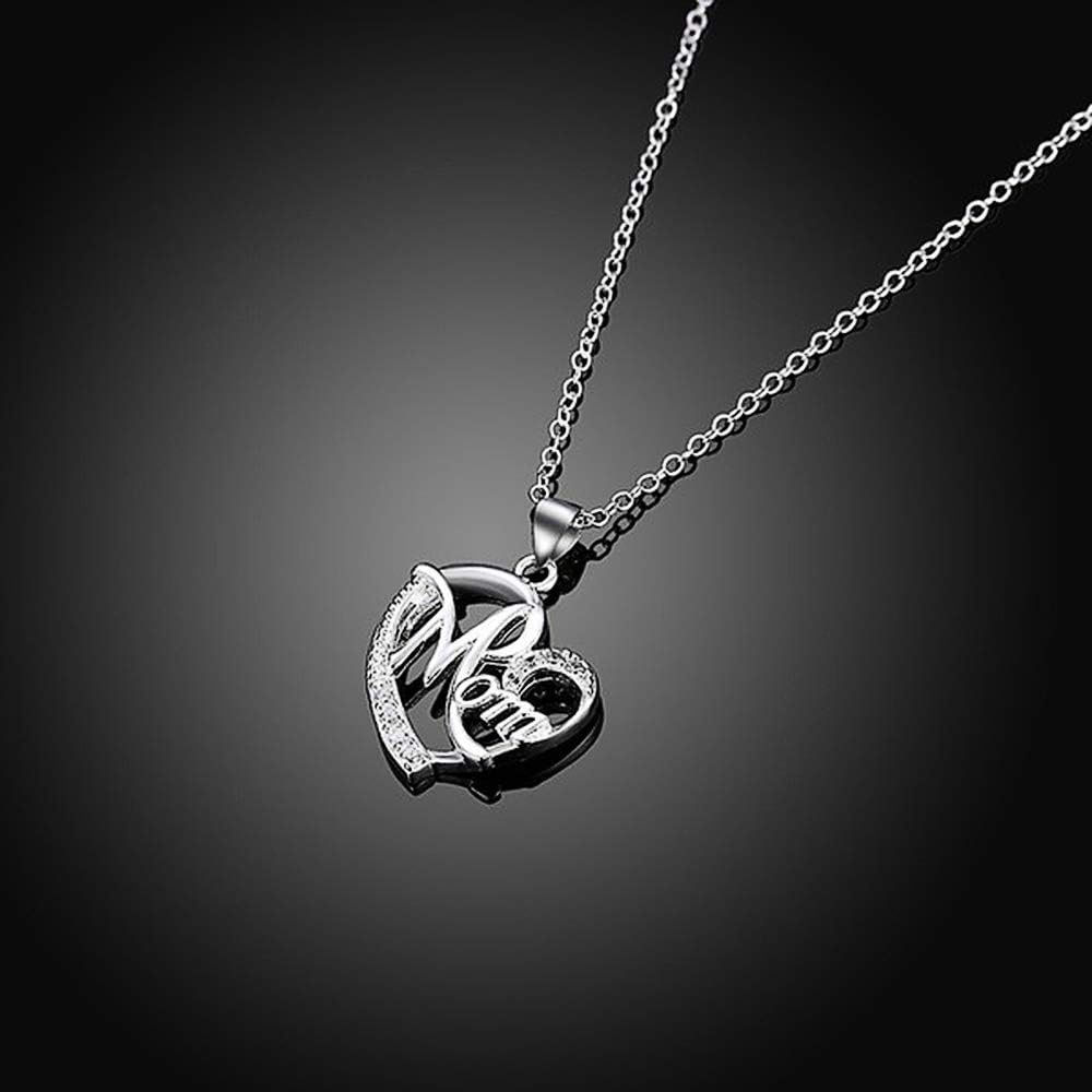 Halskette Muttertag Herz Anhaenger Diamant verschiedene Farben Geschenk fuer Mama
