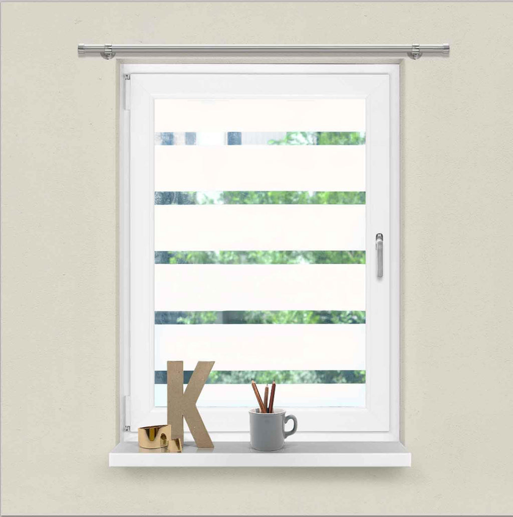 Fensterfolie Streifen 67 x 200 cm Sichtschutz 10 cm statisch Anti-UV