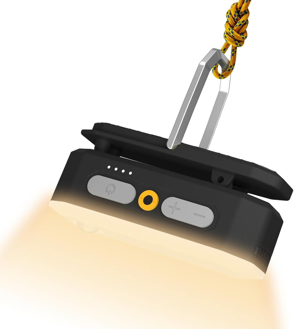 BougeRV AL01 Campinglampe 380 lm, aufladbar 3200 mAh, Sensor, Haken & Magnet