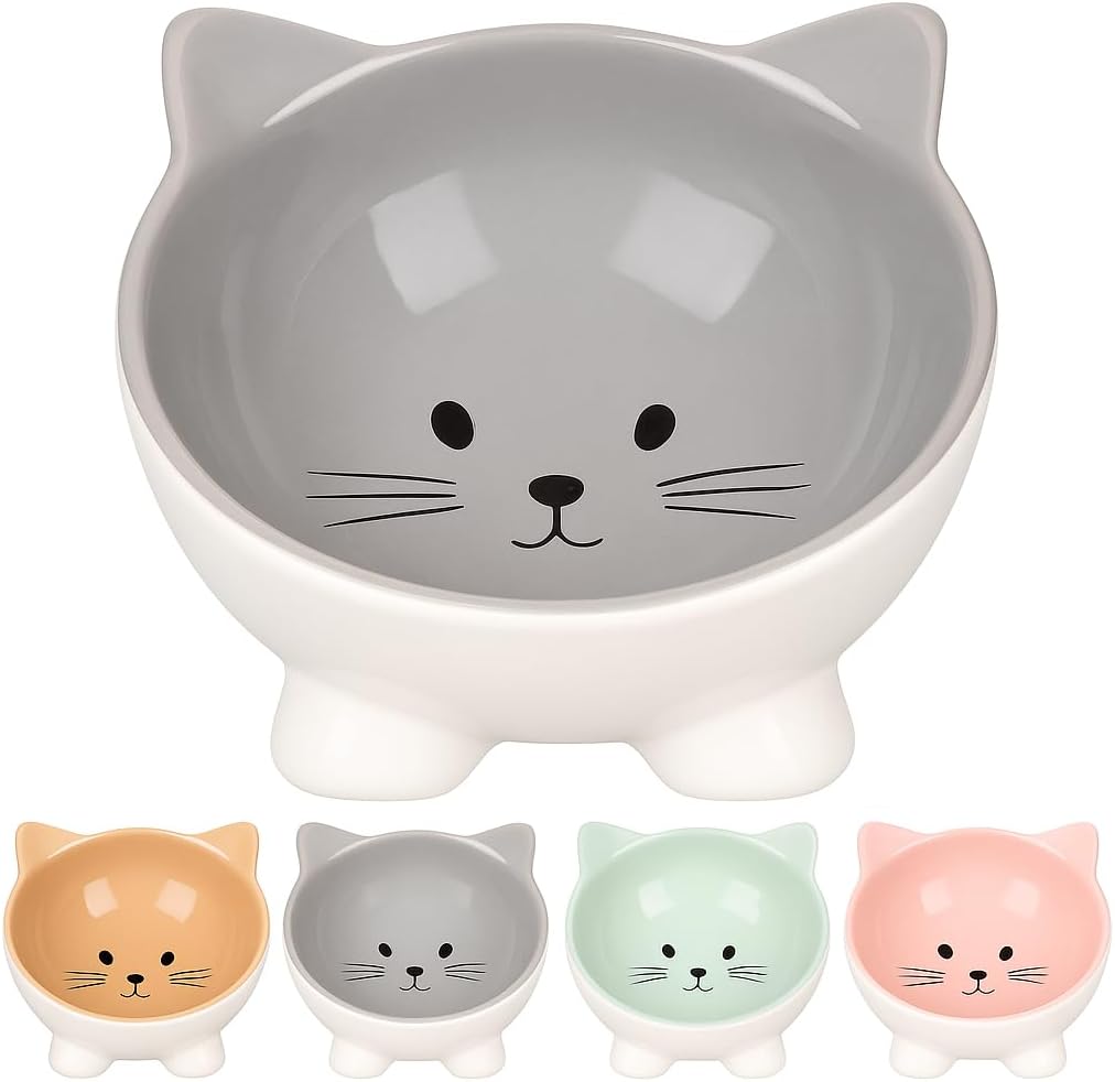 Katzennapf Keramik 125 ml Ø13,8 cm Futterschale Katze Grau
