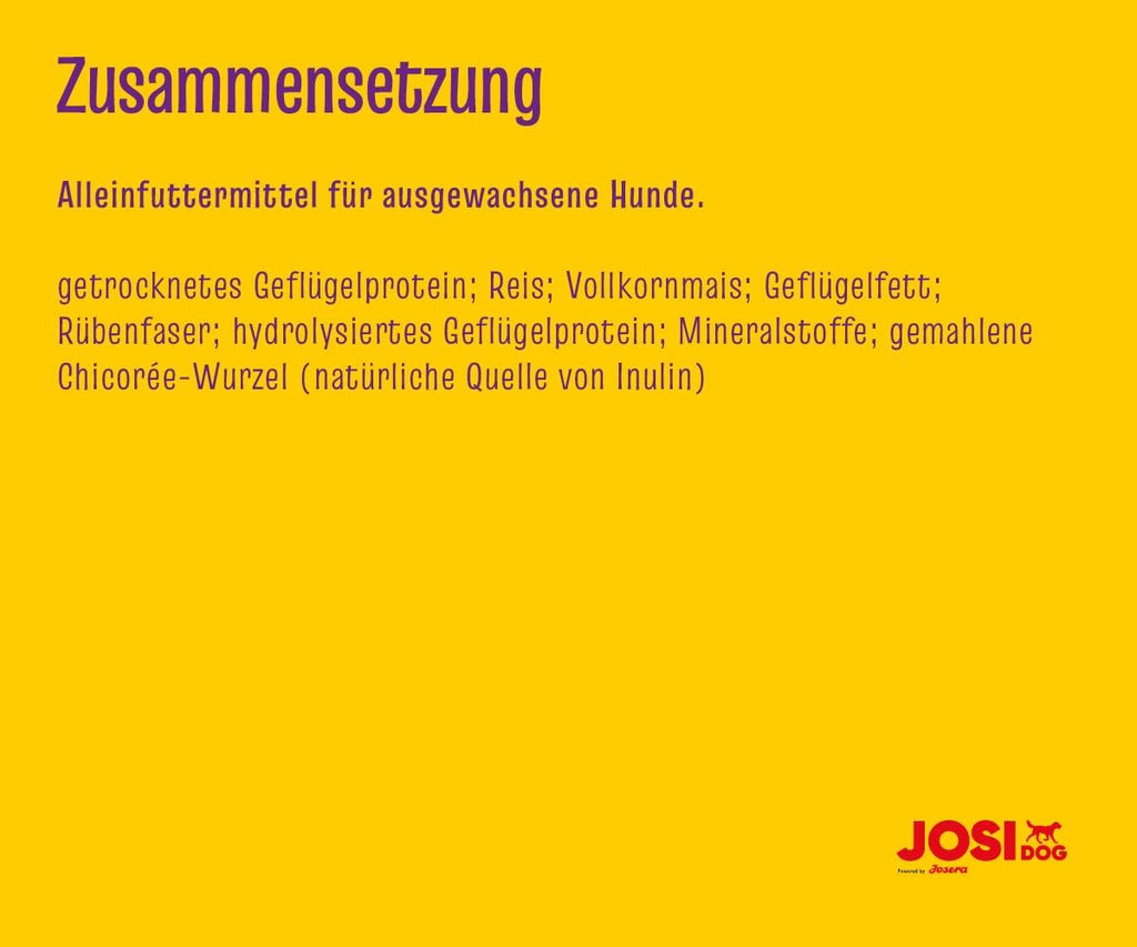 JosiDog Adult Sensitive Hundefutter 15 kg Trockenfutter empfindlich Geflügelprot