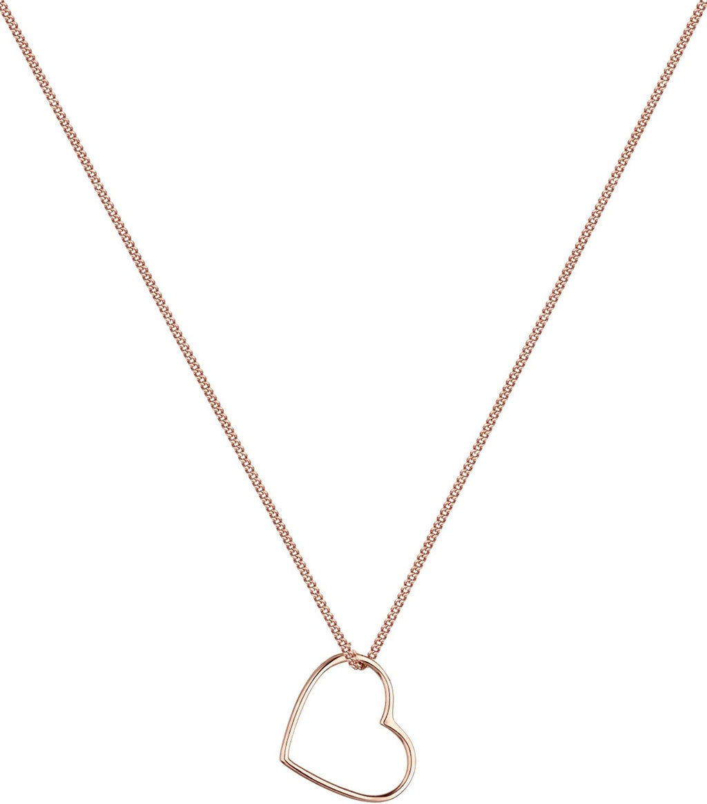 Elli 925 Silber Damen Halskette Herz Anhaenger