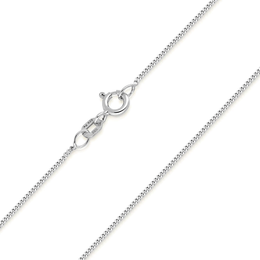 MATERIA 925 Silber Panzerkette 1 mm Damen Halskette cm