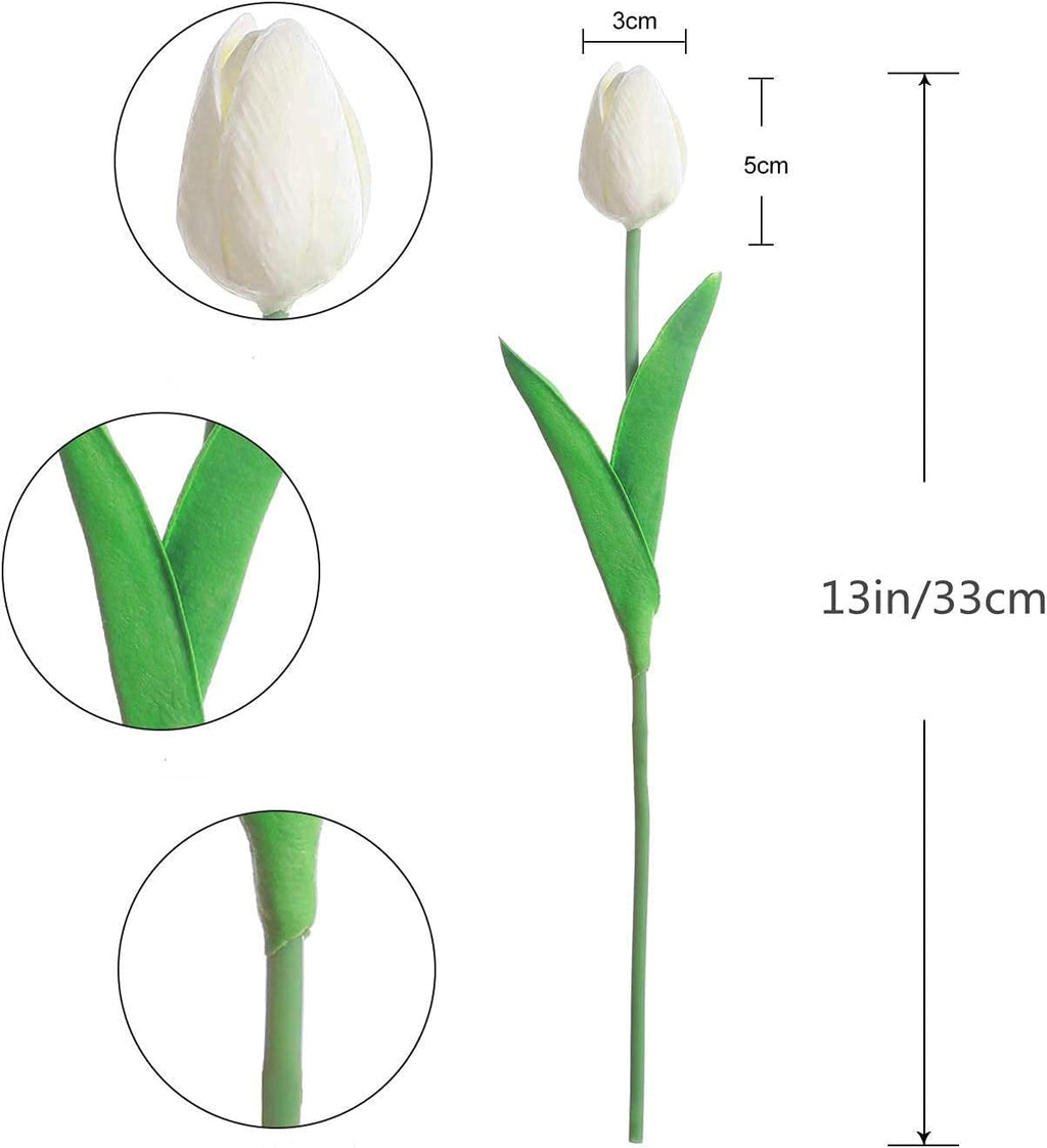 30er Set Kuenstliche Tulpen Real Touch Latex Kunstblumen Dekoration