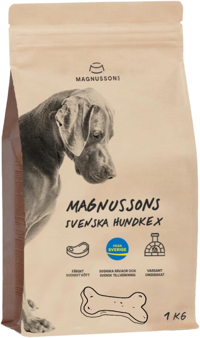 Magnussons Hundekekse 1 kg ofengebacken mit frischem Fleisch Snack für Hunde